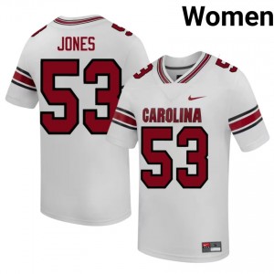 Ernest Jones #53 South Carolina Gamecocks Jersey | Pro-Grade White College Football Women Stitched 39149208
