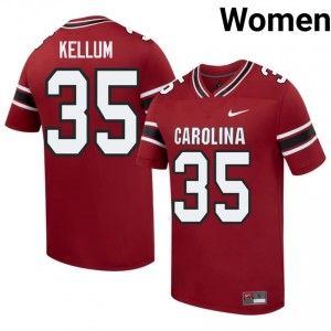 Ethan Kellum #35 Fighting Gamecocks Jersey | Gameday Garnet College Football Women Stitch 26150057