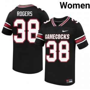 Black George Rogers #38 Gamecocks Jersey | Women High School Football Limited Embroidery 72338075