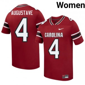 Officially Licensed Isaiah Augustave #4 UofSC Garnet Jersey | Women University Football Stitch Fan Gear 22692025