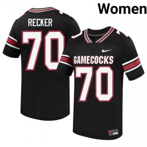South Carolina Gamecocks Jake Recker #70 Black Jersey | Pro Cut Embroidery NCAA Football Women Apparel 56406316