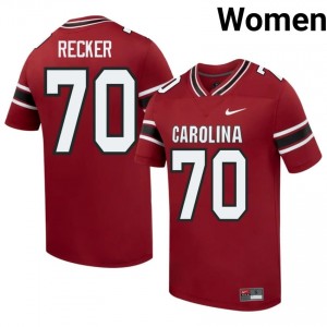 Garnet Jake Recker #70 USC Gamecocks Jersey | Women High School Football Moisture Wicking Stitch 58538413