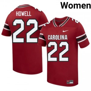 Officially Licensed Jawarn Howell #22 USC Gamecocks Garnet Jersey | Women University Football Stitch Fan Gear 22265832
