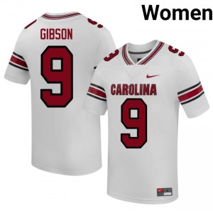 Jayden Gibson #9 South Carolina Gamecocks Jersey | Gameday White College Football Women Stitched 82821571