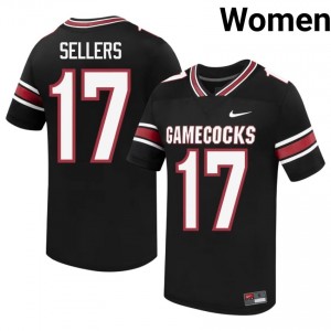 #17 Jayden Sellers UofSC Black Jersey | Classic Embroidery Women Player Football Gear 61423602