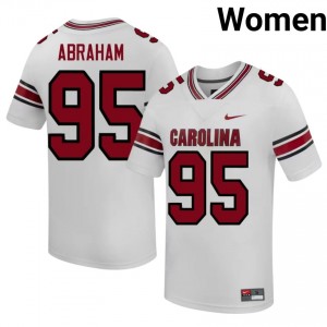 John Abraham #95 USC Gamecocks Jersey | Exclusive White College Football Women Stitched 19811347