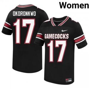 Black Justin Okoronkwo #17 SC Gamecocks Jersey | Women High School Football Licensed Embroidery 66172105
