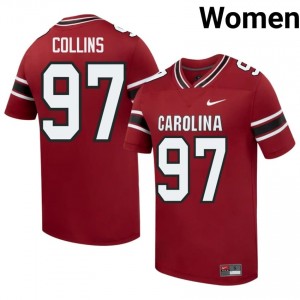 Kelby Collins #97 Gamecocks Jersey | Pro-Grade Garnet College Football Women Swen 26679450