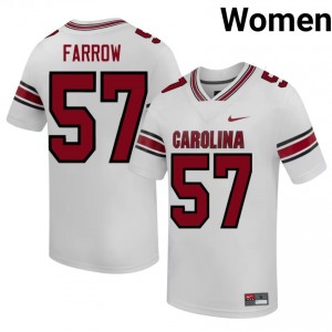 #57 Kyler Farrow South Carolina Gamecocks White Jersey | Authentic Stitched Women Player Football Gear 53156590