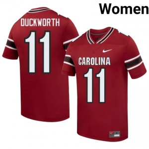 Top-Tier Landon Duckworth #11 Gamecocks Garnet Jersey | Women University Football Swen Fan Gear 85392368