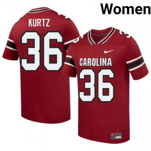 Durable Landon Kurtz #36 USC Gamecocks Garnet Jersey | Women University Football Swen Fan Gear 68109944