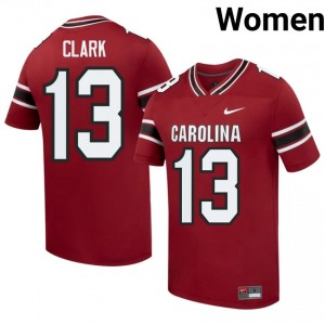 Garnet Malik Clark #13 Carolina Jersey | Women High School Football Fresh Swen 95736615