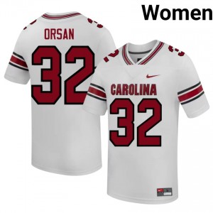 White Malik Orsan #32 South Carolina Gamecocks Jersey | Women High School Football Limited Stitched 80849884