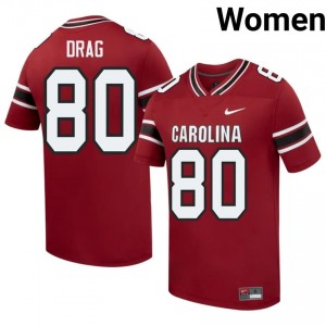 Max Drag #80 UofSC Jersey | Iconic Garnet College Football Women Stitch 44703106