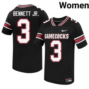 USC Gamecocks Mazeo Bennett Jr. #3 Black Jersey | Premium Embroidery NCAA Football Women Apparel 26635234