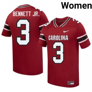 Garnet Mazeo Bennett Jr. #3 Fighting Gamecocks Jersey | Women High School Football Limited Swen 28756948