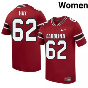 Gamecocks Nolan Hay #62 Garnet Jersey | Premium Swen NCAA Football Women Apparel 73122123