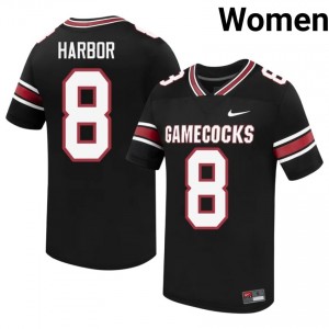 Black Nyck Harbor #8 Gamecocks Jersey | Women High School Football Fresh Embroidery 76207210