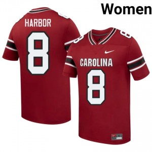 Nyck Harbor #8 USC Gamecocks Jersey | Pro-Grade Garnet College Football Women Swen 48562057