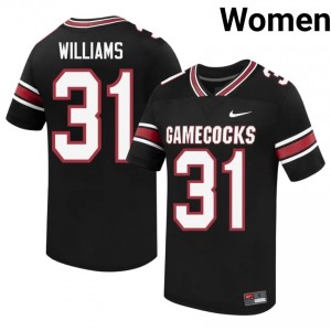 Elite Thread Peyton Williams #31 South Carolina Gamecocks Black Jersey | Women University Football Embroidery Fan Gear 57550664