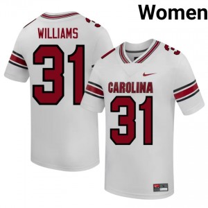 Peyton Williams #31 Fighting Gamecocks Jersey | Exclusive White College Football Women Stitched 48982752