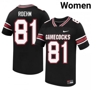 #81 Reno Roehm South Carolina Gamecocks Black Jersey | Authentic Embroidery Women Player Football Gear 37251081