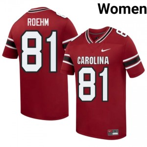 Elite Thread Reno Roehm #81 S. Carolina Garnet Jersey | Women University Football Stitch Fan Gear 91666811