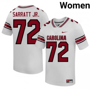Shed Sarratt Jr. #72 Gamecocks Jersey | Exclusive White College Football Women Stitched 81089835