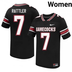#7 Spencer Rattler S. Carolina Black Jersey | Classic Embroidery Women Player Football Gear 17232845