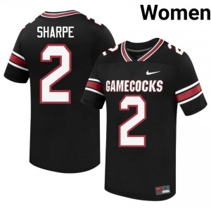 #2 Sterling Sharpe Carolina Black Jersey | Alumni Embroidery Women Player Football Gear 28540248