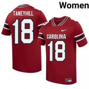 Elite Thread Steve Taneyhill #18 USC Gamecocks Garnet Jersey | Women University Football Stitch Fan Gear 43109991