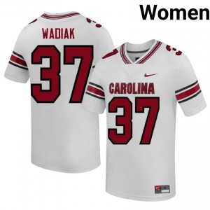 Steve Wadiak #37 Gamecocks Jersey | Gameday White College Football Women Stitched 74821280