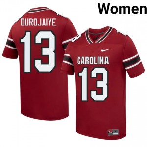 Tomiwa Durojaiye #13 South Carolina Gamecocks Jersey | Pro-Grade Garnet College Football Women Swen 11983591