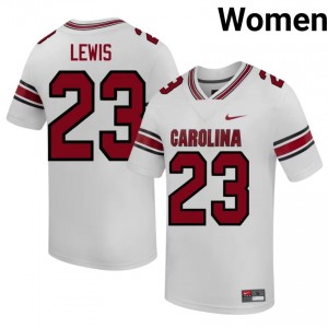 Triston Lewis #23 South Carolina Gamecocks Jersey | Pro-Grade White College Football Women Stitched 92758117