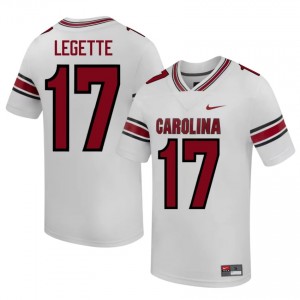 White Xavier Legette #17 SC Gamecocks Jersey | Men High School Football Licensed Stitched 69266748
