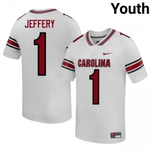 Officially Licensed Alshon Jeffery #1 Carolina White Jersey | Youth University Football Stitched Fan Gear 58598232