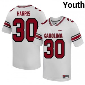South Carolina Gamecocks Andrew Harris #30 White Jersey | Premium Stitched NCAA Football Youth Apparel 38732839