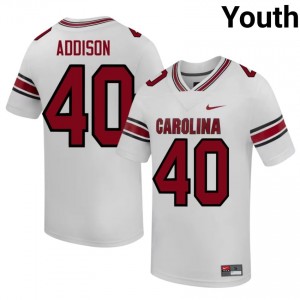 Anthony Addison #40 USC Gamecocks Jersey | Gameday White College Football Youth Stitched 78215571