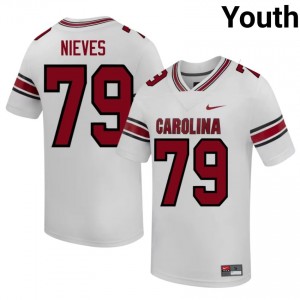 White Armando Nieves #79 South Carolina Gamecocks Jersey | Youth High School Football Limited Stitched 43131397