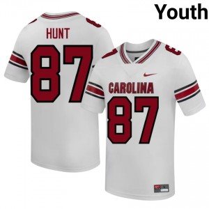 Elite Thread Brady Hunt #87 South Carolina Gamecocks White Jersey | Youth University Football Stitched Fan Gear 13399980