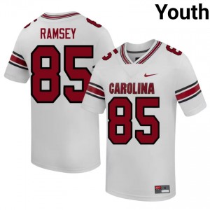 Top-Tier Caden Ramsey #85 South Carolina Gamecocks White Jersey | Youth University Football Stitched Fan Gear 81069761