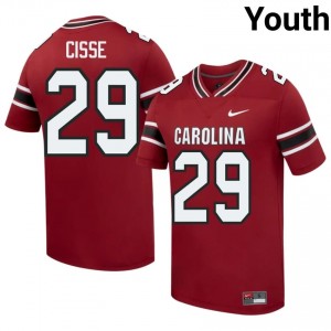Garnet Cedric Cisse #29 Carolina Jersey | Youth High School Football Fresh Swen 94546383