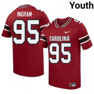 Garnet Christian Ingram #95 South Carolina Gamecocks Jersey | Youth High School Football Limited Swen 96357123