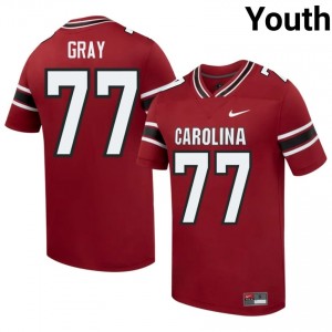 S. Carolina Darius Gray #77 Garnet Jersey | Pro Cut Stitch NCAA Football Youth Apparel 22101539