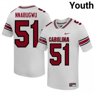 #51 Ebubedike Nnabugwu Carolina White Jersey | Elite Stitched Youth Player Football Gear 72364176