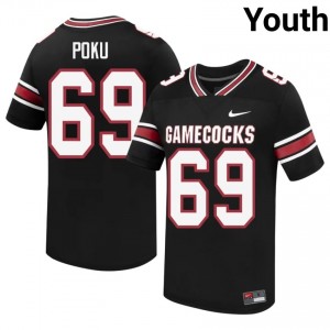 Officially Licensed Emmanuel Kojo Poku #69 S. Carolina Black Jersey | Youth University Football Embroidery Fan Gear 68843162