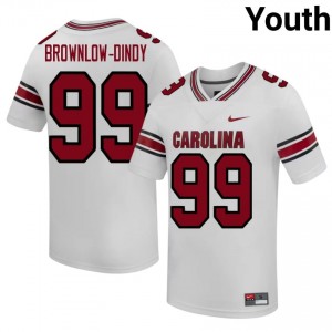Gamecocks Gabriel Brownlow-Dindy #99 White Jersey | Essential Stitched NCAA Football Youth Apparel 47688531