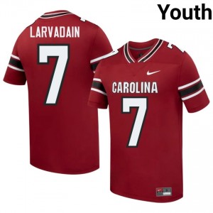 Officially Licensed Gage Larvadain #7 South Carolina Gamecocks Garnet Jersey | Youth University Football Stitch Fan Gear 57915229