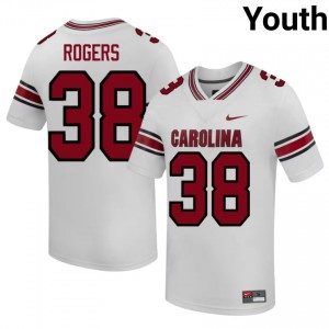 #38 George Rogers Gamecocks White Jersey | Classic Stitched Youth Player Football Gear 83597234