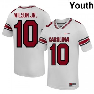 USC Gamecocks George Wilson Jr. #10 White Jersey | Pro Cut Stitched NCAA Football Youth Apparel 53799142